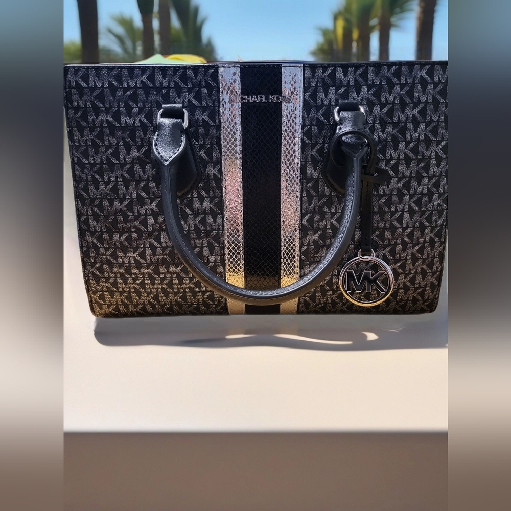 Michael Kors Black and Gold Women's Bag